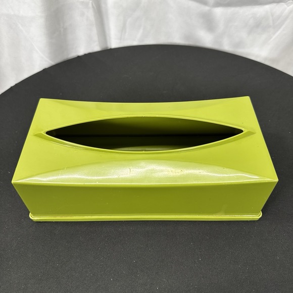 The Unbranded Brand Other - Vintage Retro Green Plastic Tissue Box Holder